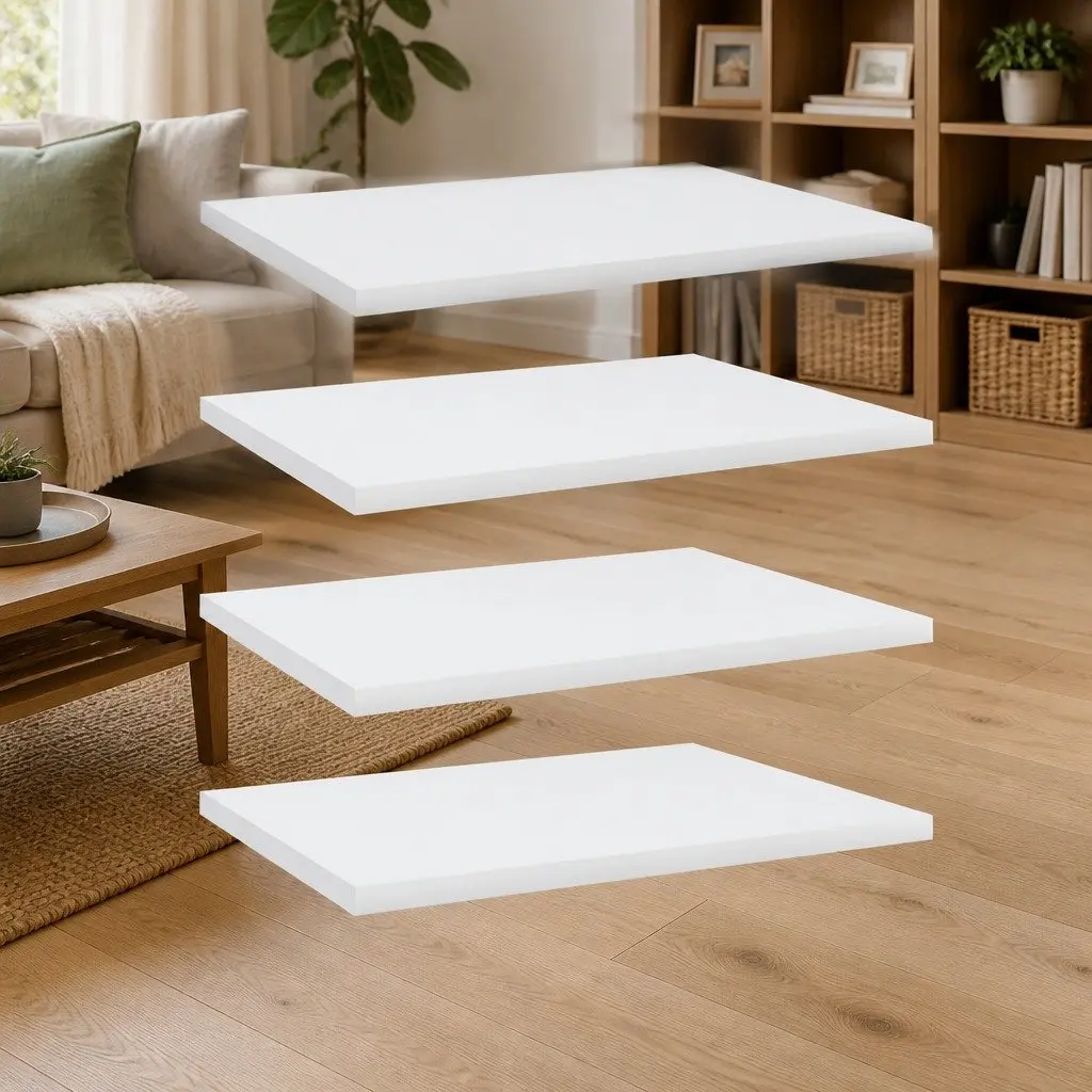 Bookshelf Boards 4 pcs White 40x30x1.5 cm Storage Shelves Panel