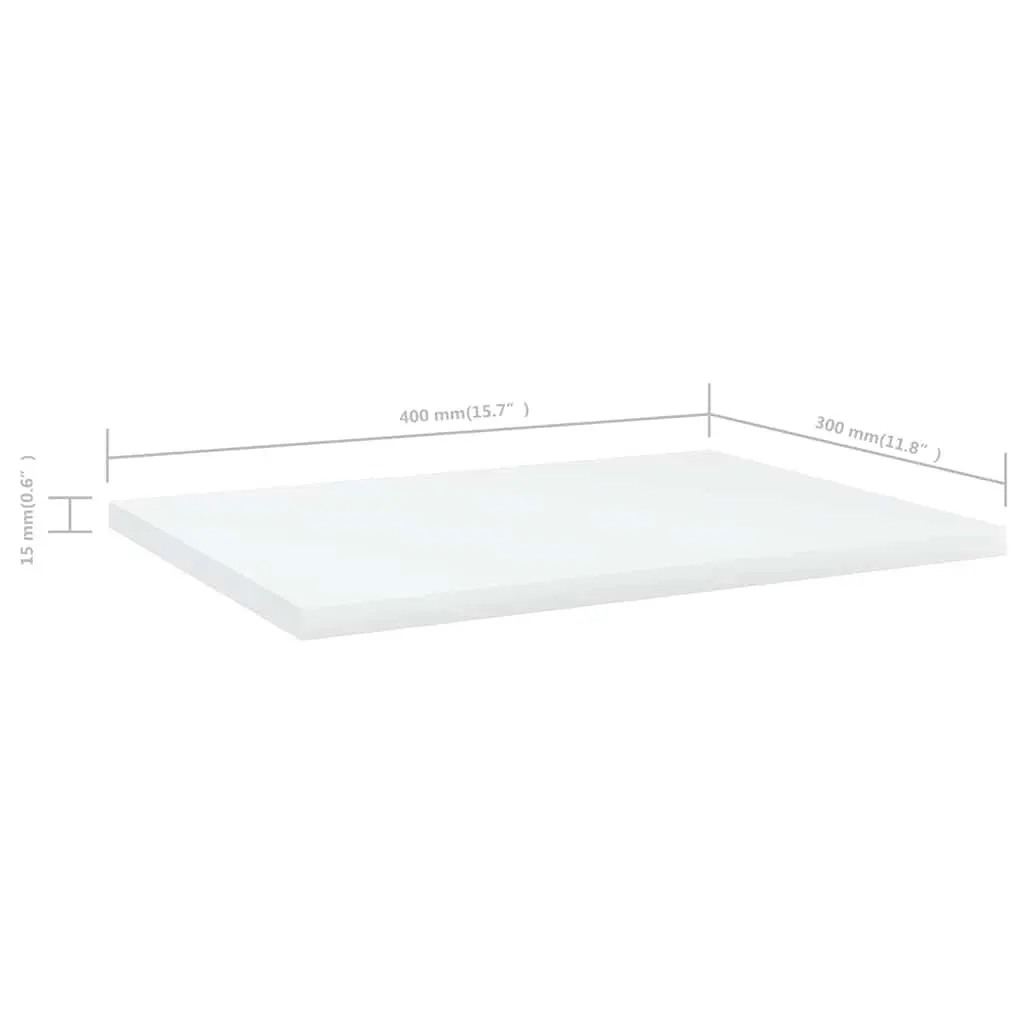 Bookshelf Boards White 40x30x1.5 cm Engineered Wood 4 Piece Storage Shelves Panel