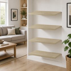 Sonoma Oak Bookshelf Boards Set of 4 - 40x30 cm