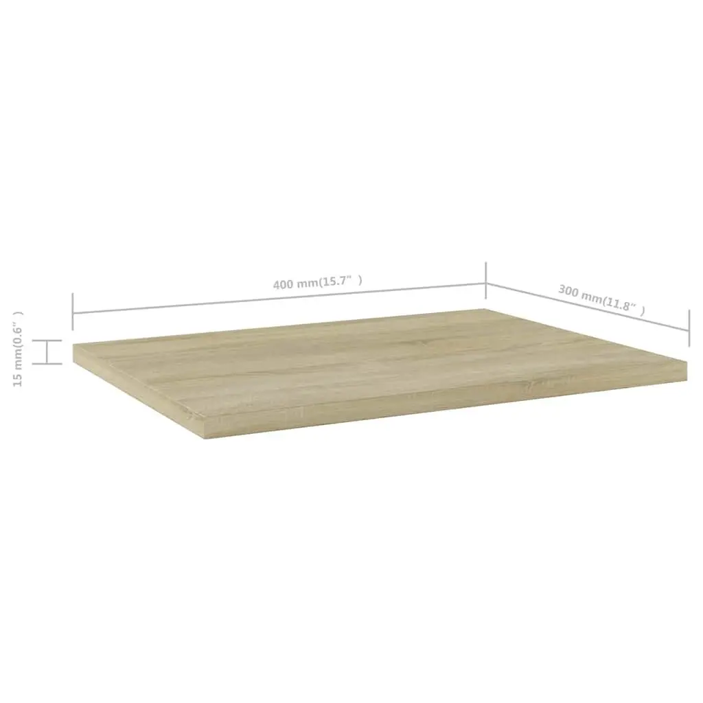Bookshelf Boards Sonoma Oak 40x30x1.5 cm Engineered Wood Storage Shelves 4 Piece