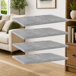 Grey Bookshelf Boards Set of 4 - 40x30x1.5 cm