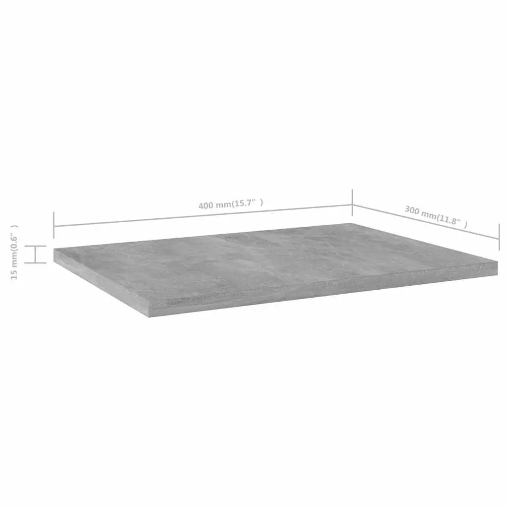 Bookshelf Boards Grey 40x30x1.5 cm Engineered Wood Storage Shelves