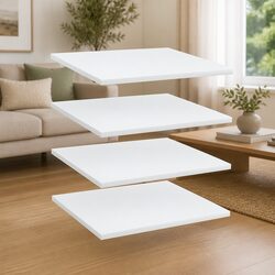 White Floating Shelf Boards 4 Pack for Cozy Spaces