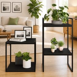 Black Floating Shelves - Set of 4 Bookshelf Boards