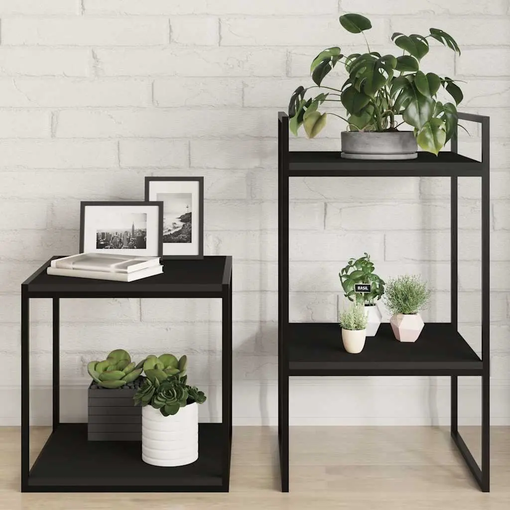 Bookshelf Boards Black Floating Shelves 40 x 40 x 1.5 cm Engineered Wood 4 Piece