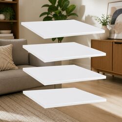 High Gloss White Floating Shelf Boards Set of 4