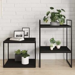 Engineered Wood Bookshelf Boards Black 40x50x1.5 cm Floating Shelves Storage 4