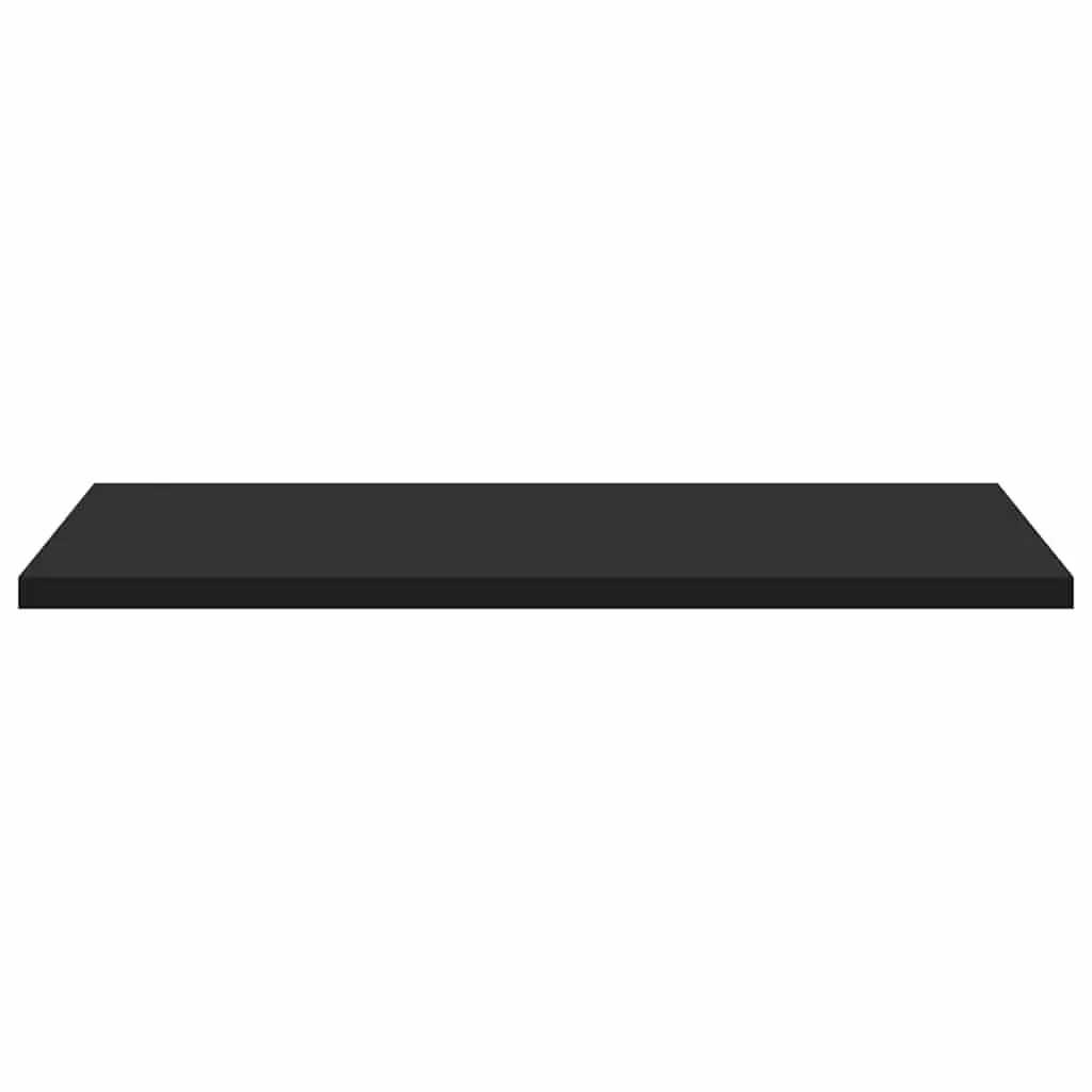 Black Engineered Wood Floating Shelf Boards 40x50x1.5cm Storage 4 Pieces