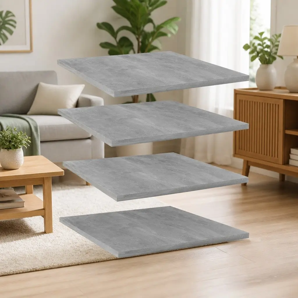 Floating Shelf Boards Grey 40 x 50 x 1.5 cm Engineered Wood