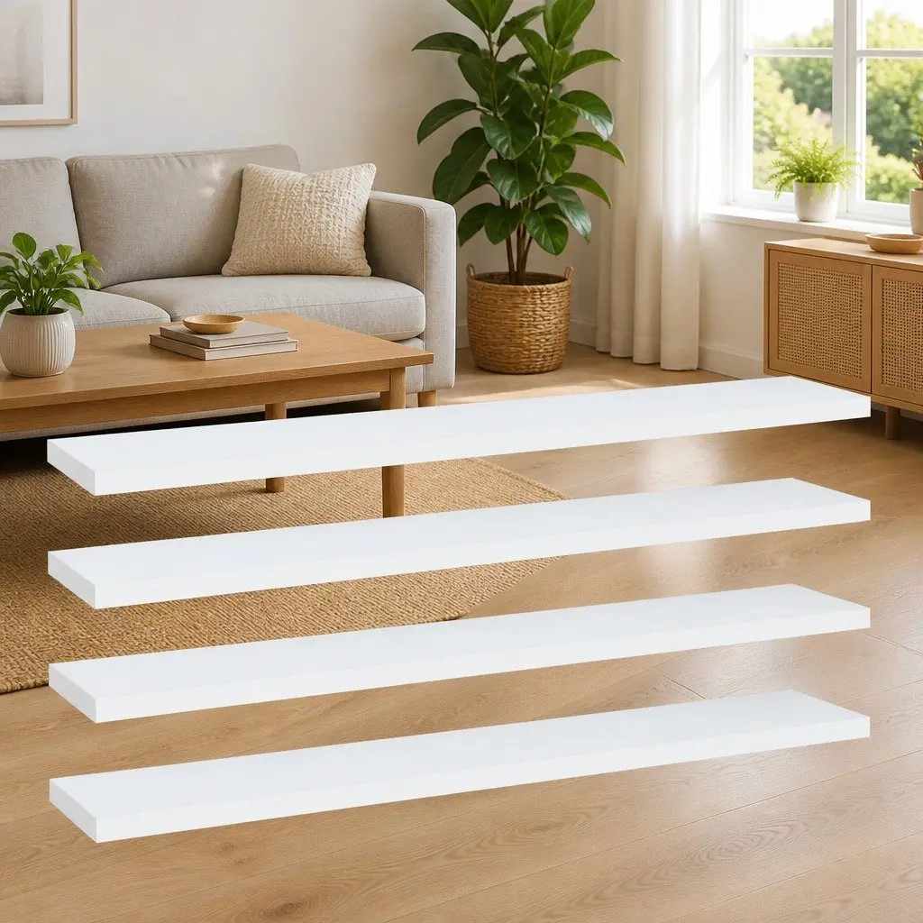 Bookshelf Boards White 60x10x1.5 cm Engineered Wood Panels