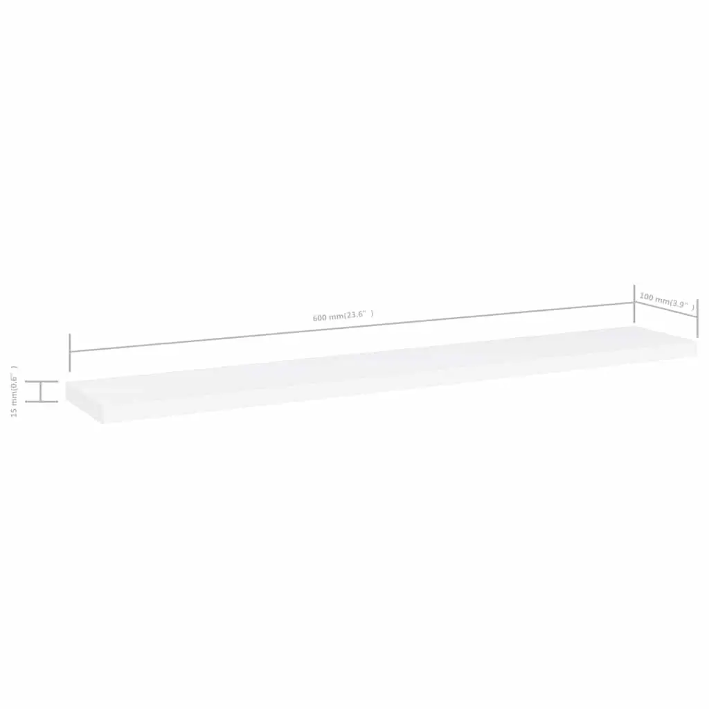 Bookshelf Boards White 60x10x1.5 cm Engineered Wood Panels