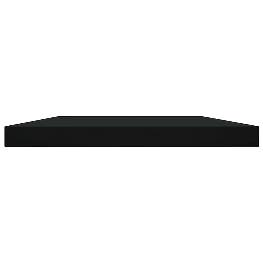Bookshelf Panels Engineered Wood Black 60x10x1.5 cm Set of 4 Shelving Boards