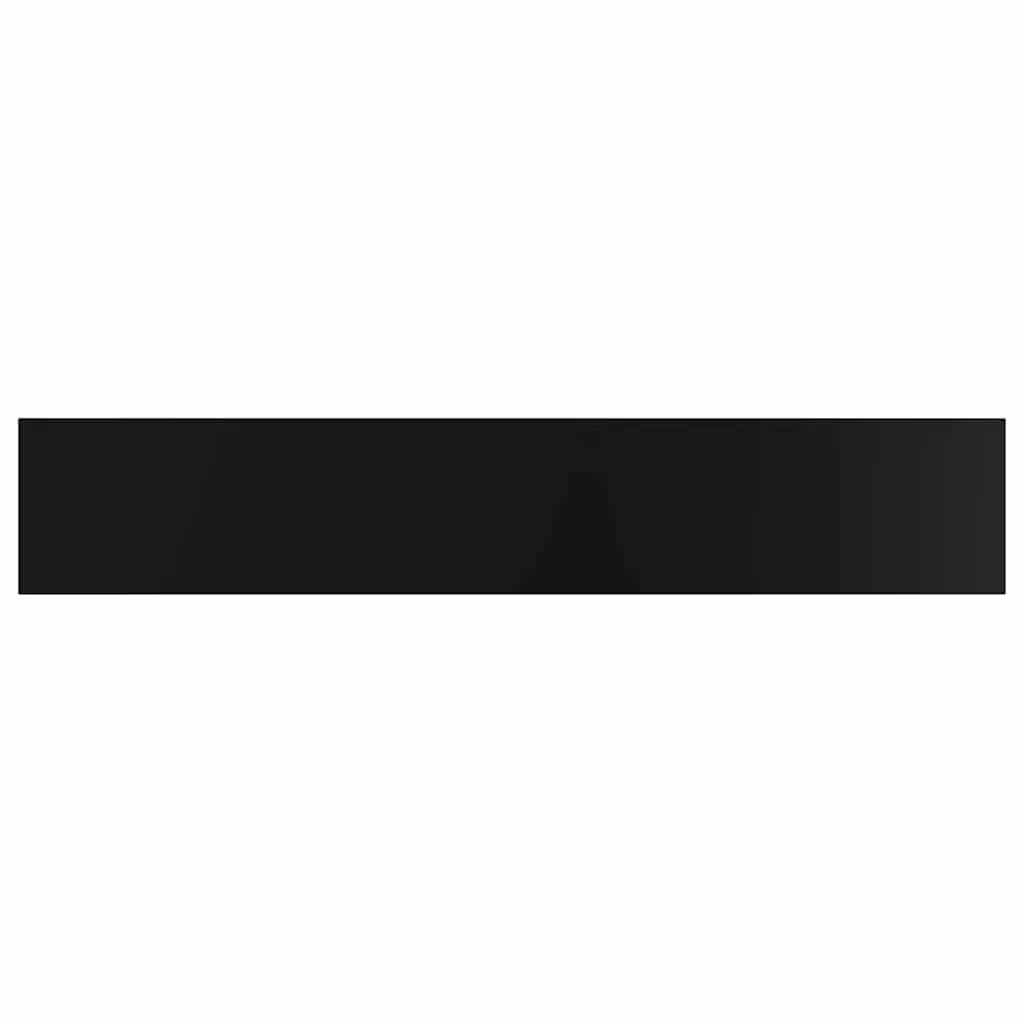 Bookshelf Boards High Gloss Black 60x10x1.5 cm Engineered Wood Storage