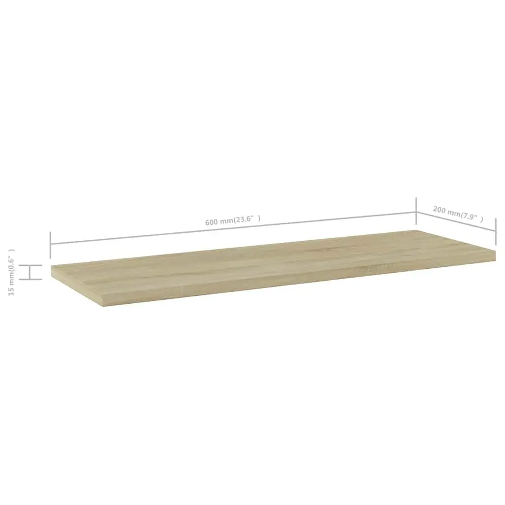 Bookshelf Boards Sonoma Oak 60x20x1.5 cm Engineered Wood Storage Shelving Panels