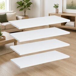 White Bookshelf Boards 4 pcs 60x30x1.5 cm for Storage