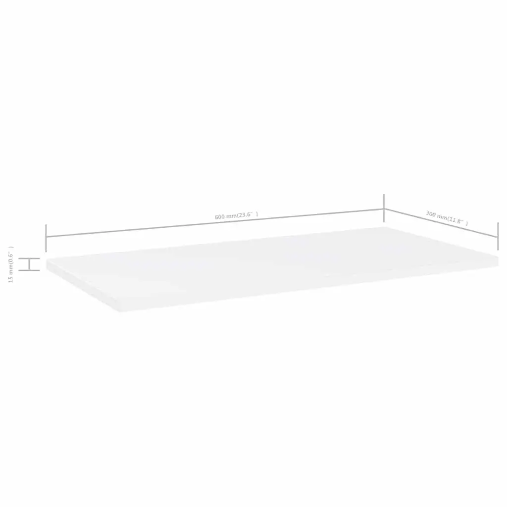 Bookshelf Panels Storage Shelves Engineered Wood White 60x30x1.5 cm 4 Pieces