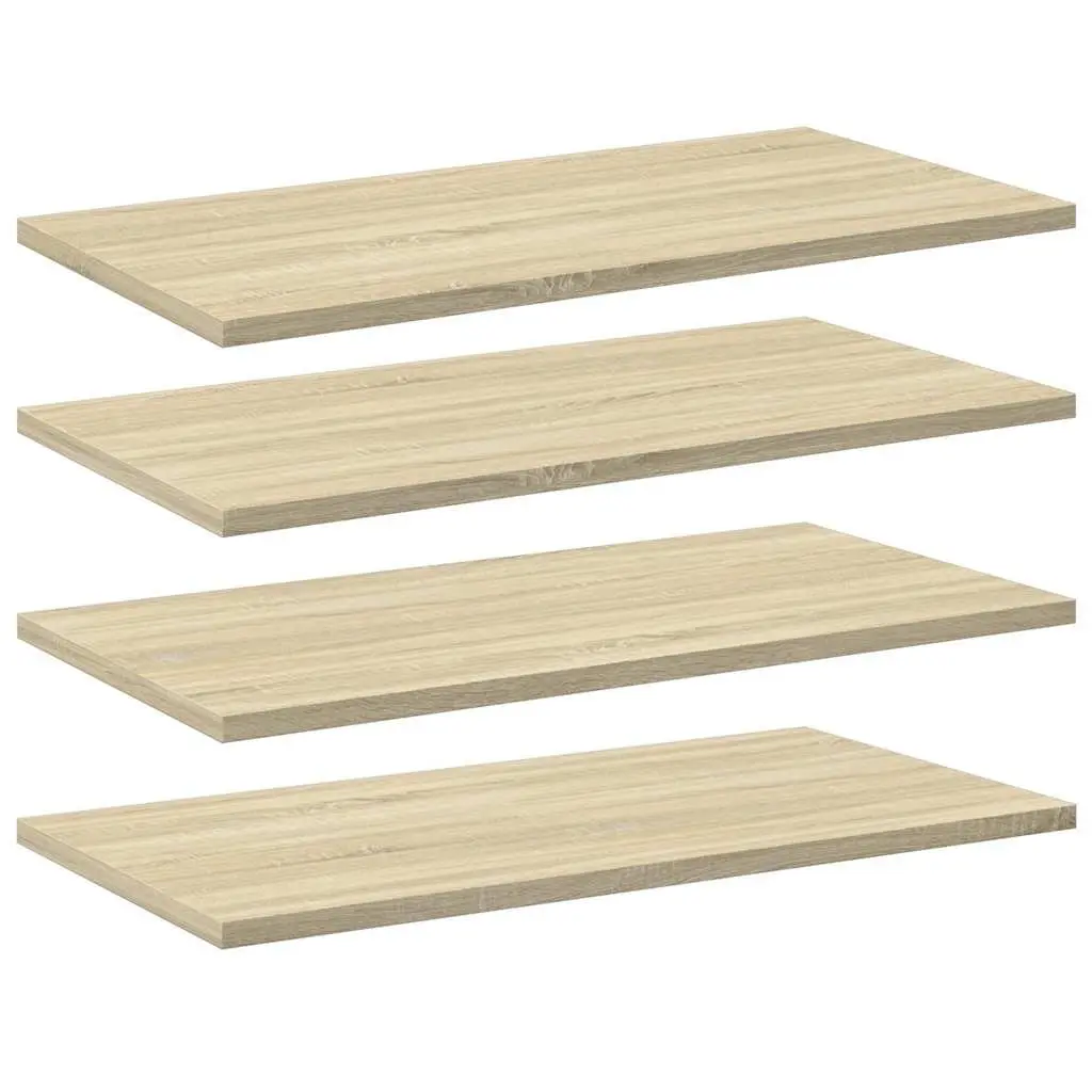 Bookshelf Boards Sonoma Oak 60x30x1.5 cm Engineered Wood Storage Shelves 4 Piece