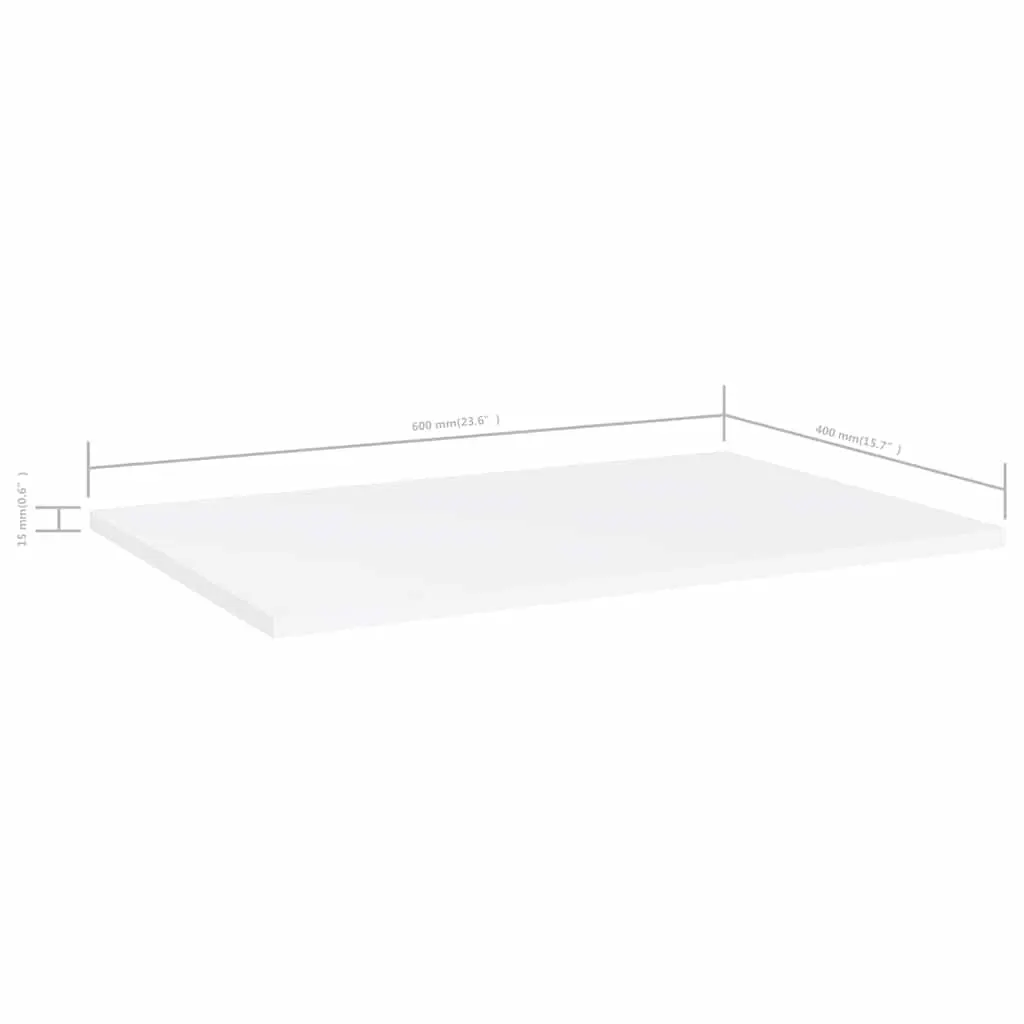 Bookshelf Boards White 60x40x1.5 cm Engineered Wood Floating Wall Mounted