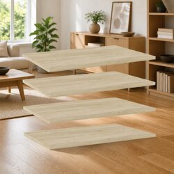 Sonoma Oak Floating Shelf Boards - 4 Pack for Wall Storage