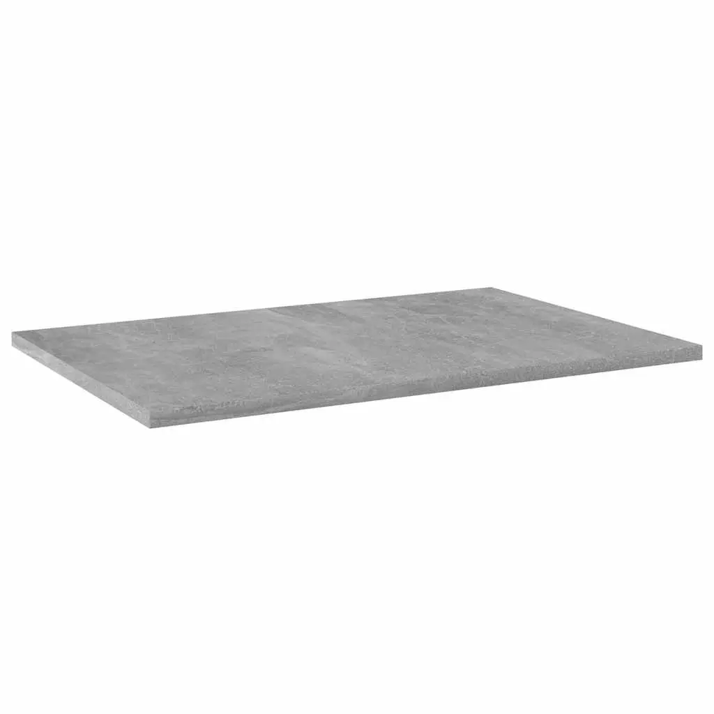 Engineered Wood Grey Floating Shelf Boards 60x40x1.5 cm Set of 4 Bookshelf Shelves