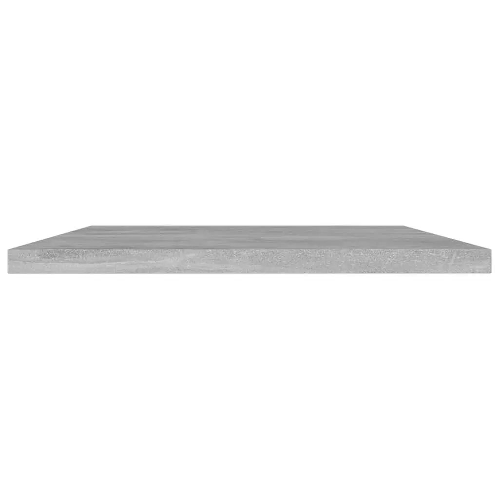 Engineered Wood Grey Floating Shelf Boards 60x40x1.5 cm Set of 4 Bookshelf Shelves