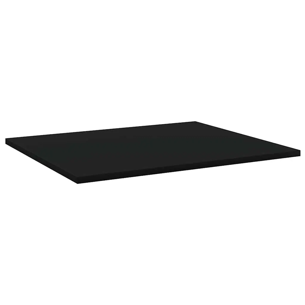 Bookshelf Boards Black 4 Pack Wall Mounted Storage Shelves Engineered Wood