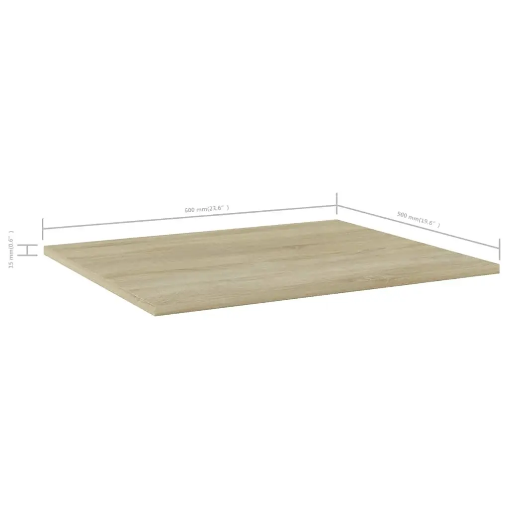 Floating Bookshelf Boards Brown 60x50cm Engineered Wood 4 Piece