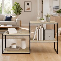 Sonoma Oak Floating Shelf Set of 8 Boards 60x50x1.5 cm
