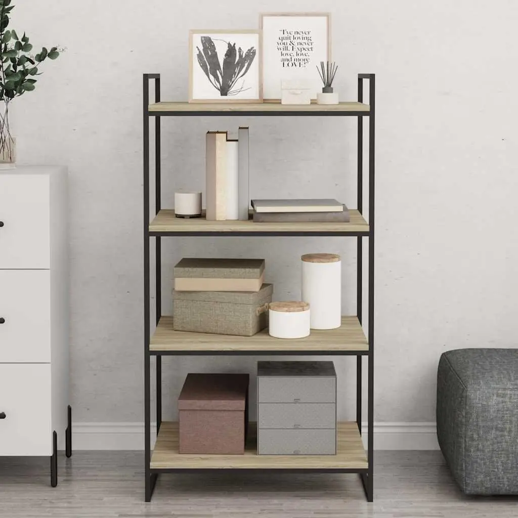 Bookshelf Boards Sonoma Oak 60x50x1.5 cm Engineered Wood 8 Piece Floating Shelves Storage
