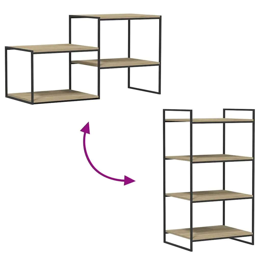 Bookshelf Boards Sonoma Oak 60x50x1.5 cm Engineered Wood 8 Piece Floating Shelves Storage