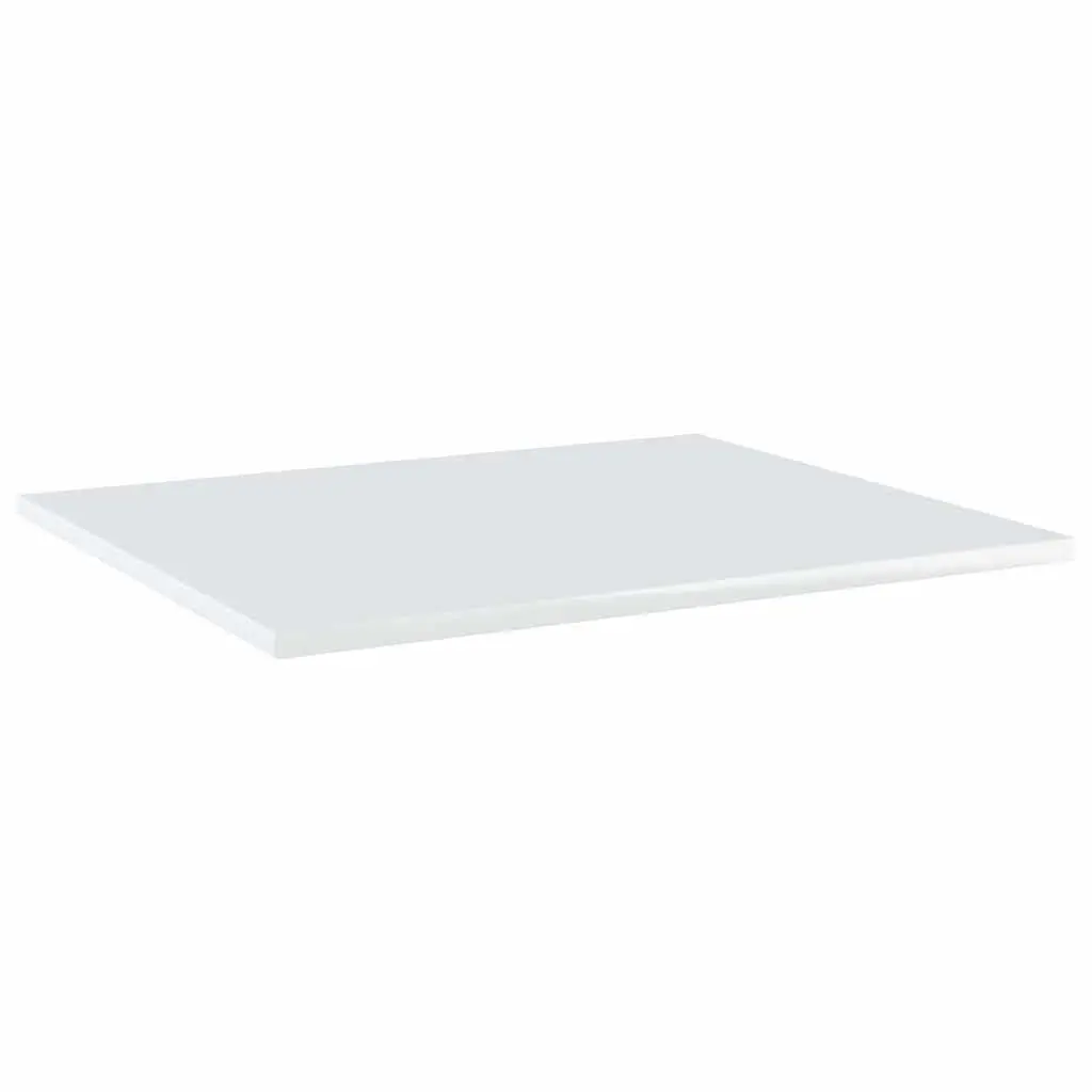 Floating Shelf Boards White Wall Mounted Storage Display Shelving Engineered Wood 60 x 50 x 1.5 cm Set of 4