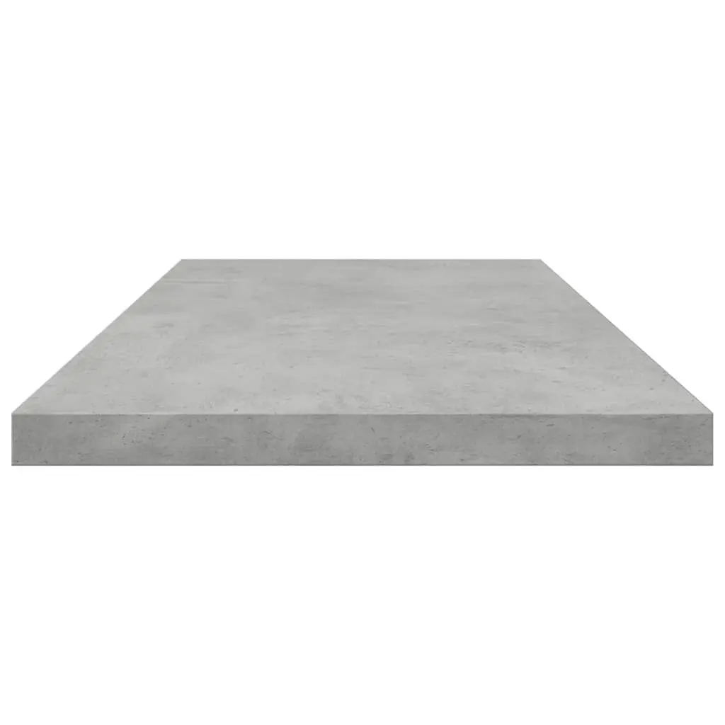 Grey Wall Mounted Bookshelf Boards Storage Shelves Set of Four Engineered Wood
