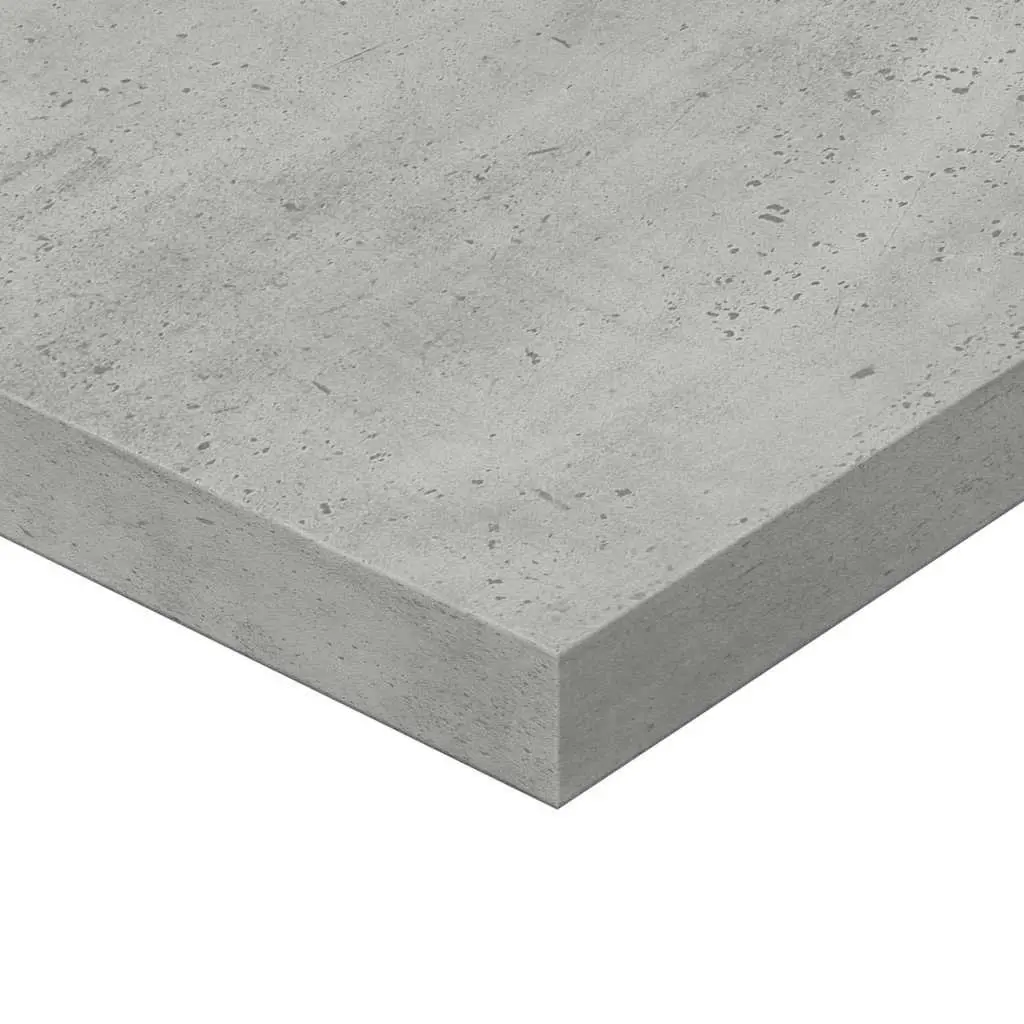 Grey Wall Mounted Bookshelf Boards Storage Shelves Set of Four Engineered Wood