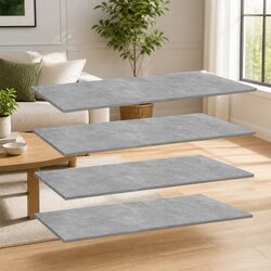 Grey 4-Piece Floating Bookshelf Board Set