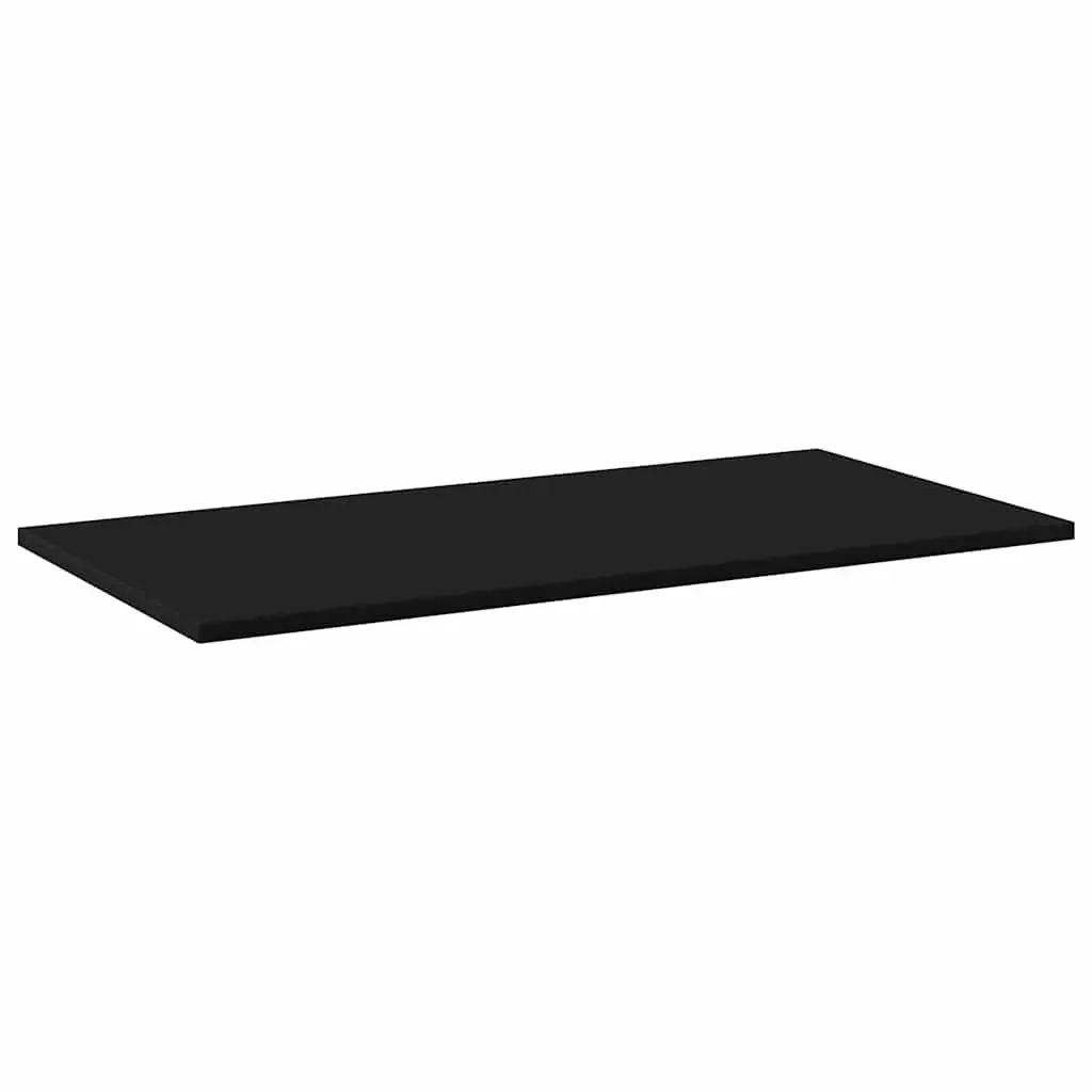 Floating Shelf Boards Black 80 x 40 x 1.5 cm Engineered Wood 4 Piece Wall Mount Storage Shelving Unit Organiser