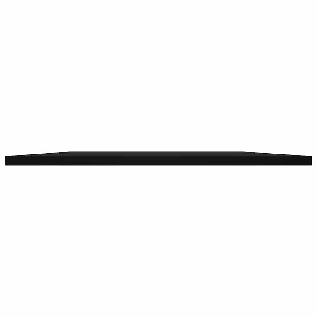 Floating Shelf Boards Black 80 x 50 x 1.5 cm Engineered Wood 4 Piece Wall Mounted Storage Shelving Panel Set