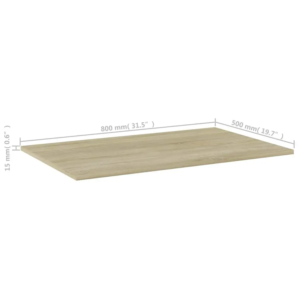 Floating Shelf Boards Brown 4 Piece Engineered Wood Storage Wall Mounted Bookshelf Organiser