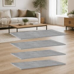 Grey Engineered Wood Floating Shelf Boards 4 Pack