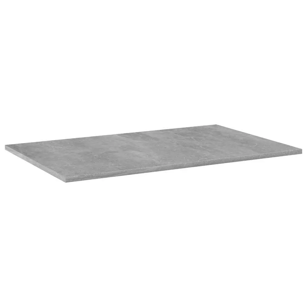 Floating Shelf Boards Grey 80 x 50 x 1.5 cm Engineered Wood Wall Storage Display Organiser 4 Piece
