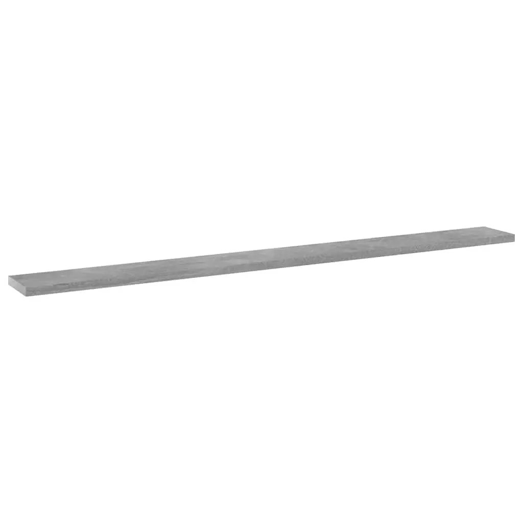 Grey Bookshelf Boards Set of 8 Engineered Wood 100x10x1.5 cm Storage Shelves
