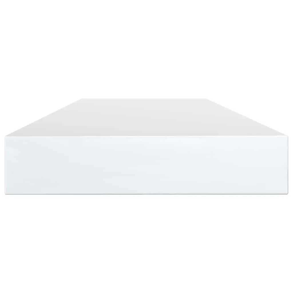 Floating Bookshelf Boards White 4-Piece Storage Shelves Wall Mounted Display