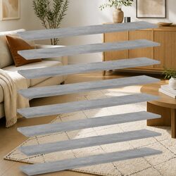 Grey Floating Shelf Boards Set of 8 for Stylish Storage