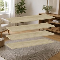 4 Pack Brown Floating Shelves for Home Display