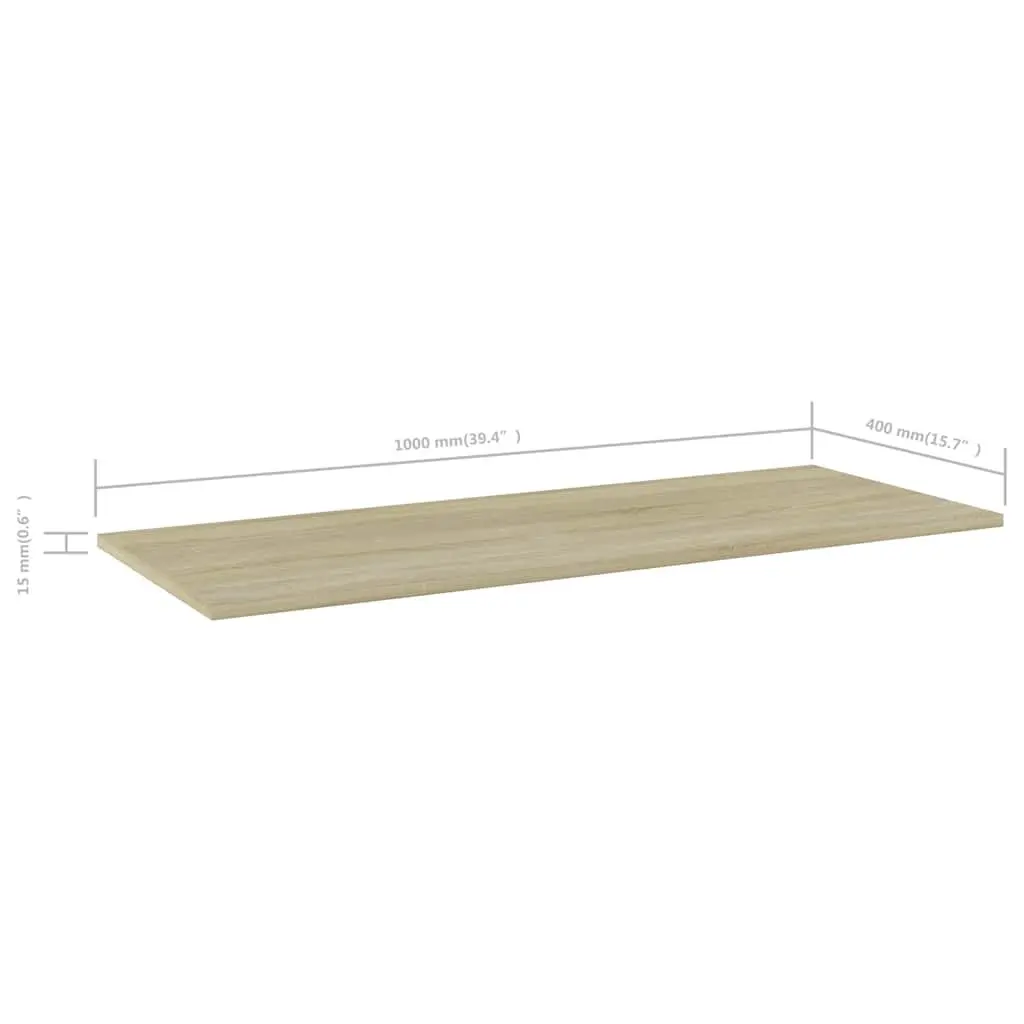 Floating Shelves Boards Brown 100 x 40 x 1.5 cm Engineered Wood 4 Piece