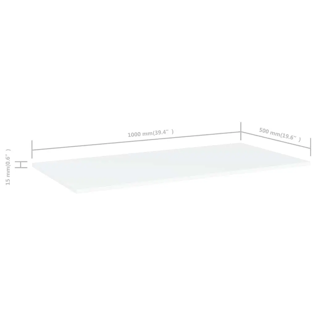 Bookshelf Boards White Floating Wall Mounted Storage Shelves 100 x 50 x 1.5 cm Engineered Wood