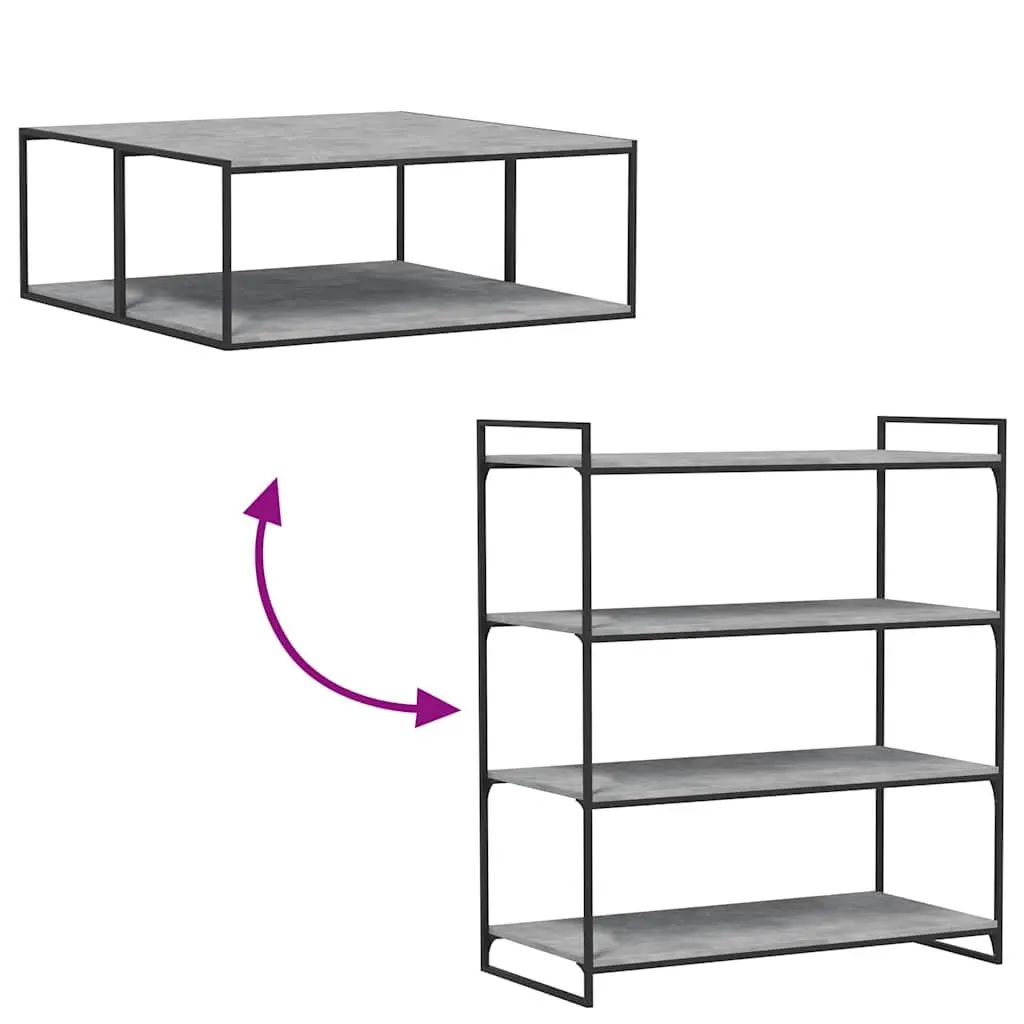 Bookshelf Boards Grey Floating Display Panels 100 x 50 x 1.5 cm Engineered Wood 4 Pieces