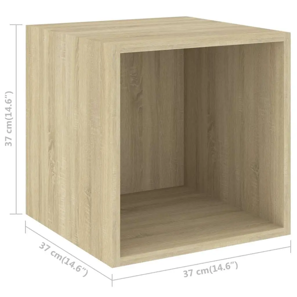 Floating Storage Shelves Wall Cabinet Brown 37x37x37cm Engineered Wood Set of 2