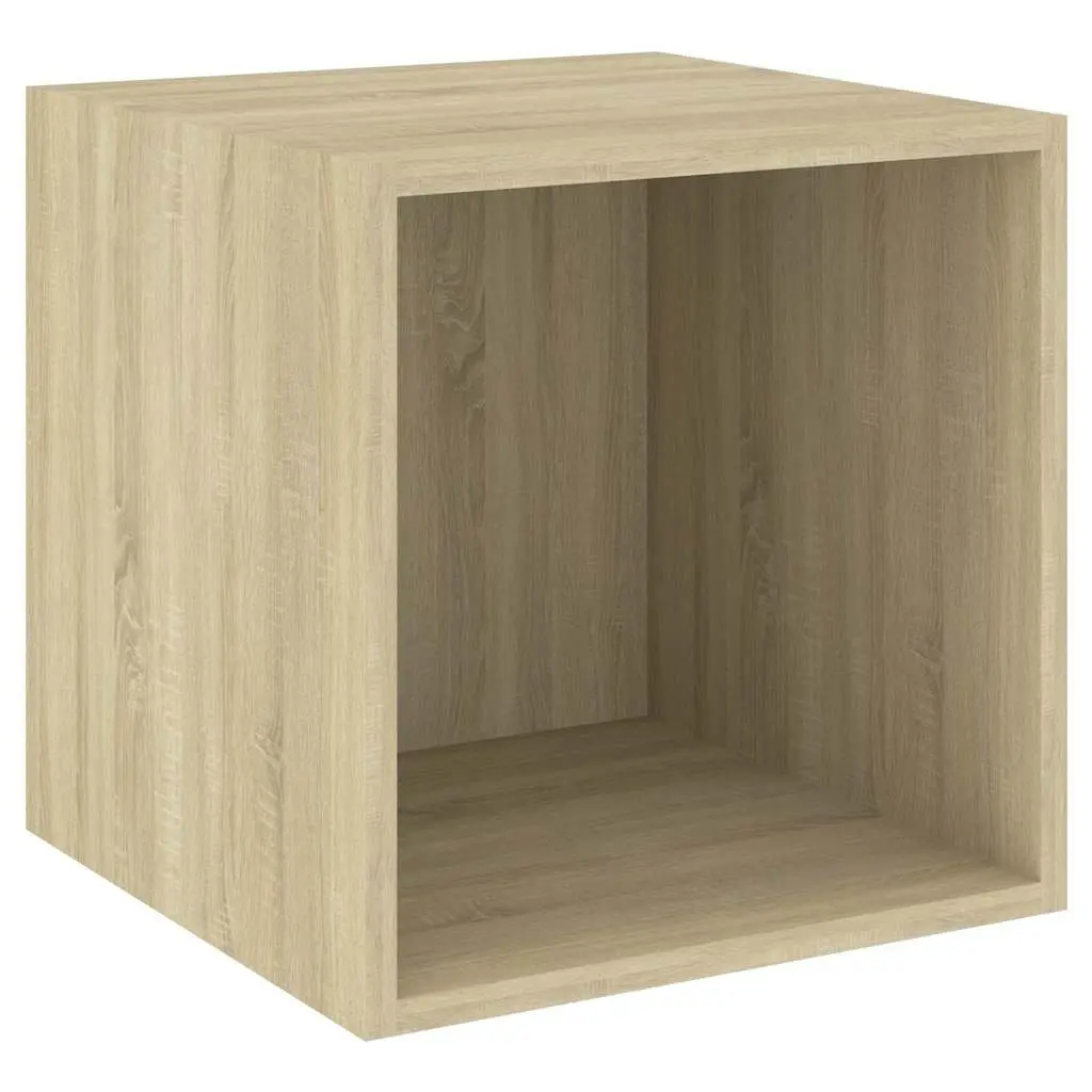Floating Storage Shelves Wall Cabinet Brown 37x37x37cm Engineered Wood Set of 2