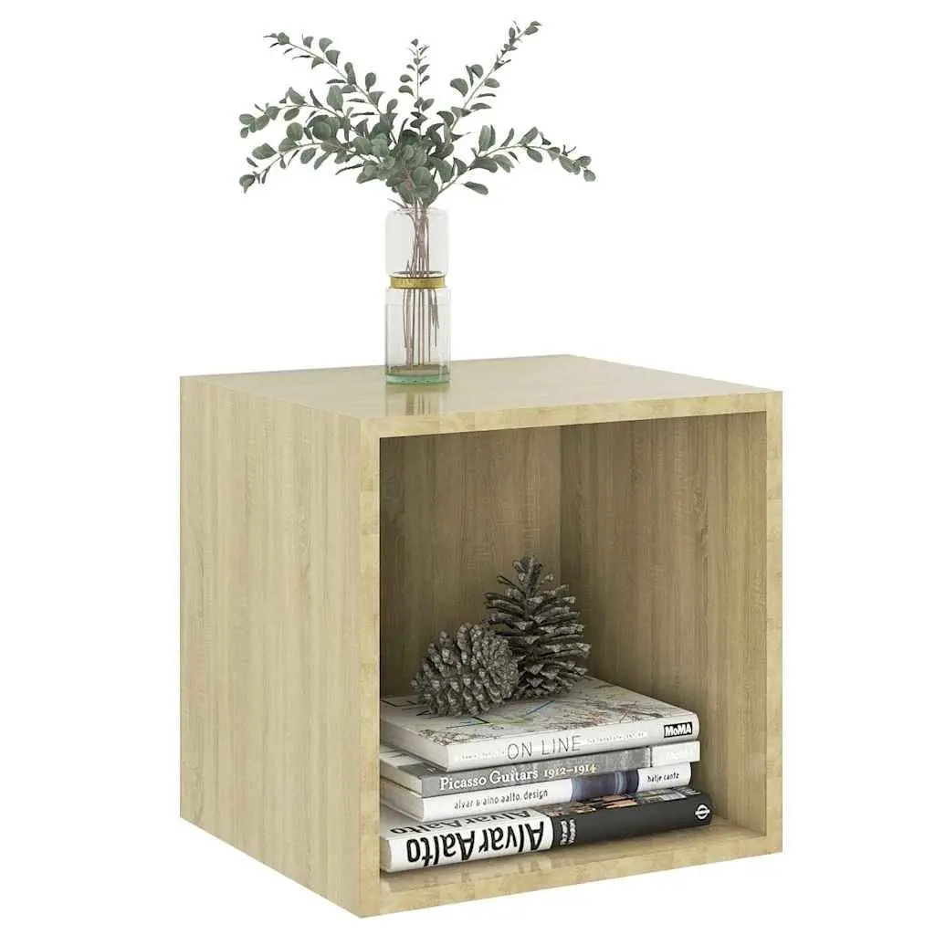 Floating Storage Shelves Wall Cabinet Brown 37x37x37cm Engineered Wood Set of 2