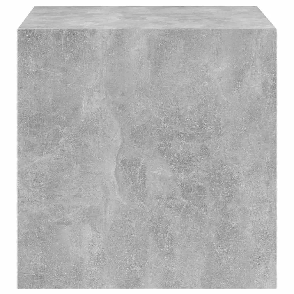 Wall Cabinet Grey Floating Storage Shelf 37cm Engineered Wood